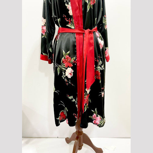 Soierose Beautiful Satin Silk Printed Robe - SR-1006