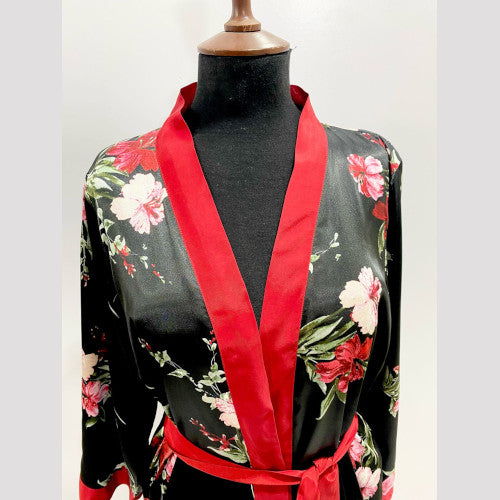 Soierose Beautiful Satin Silk Printed Robe - SR-1006