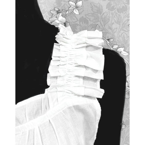 Victorian Cotton Pajama Set with Ruffle Strap Top & Shorts | SoieRose SR1171