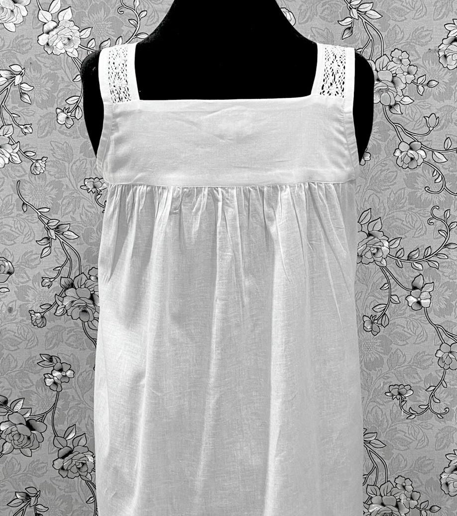 Victorian White 100% Cotton Nightgown – SR-1217 by SoieRose