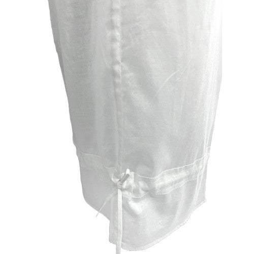 Victorian Cotton Pajama Set with Lace Trim & Ruffle Top | SoieRose SR1175